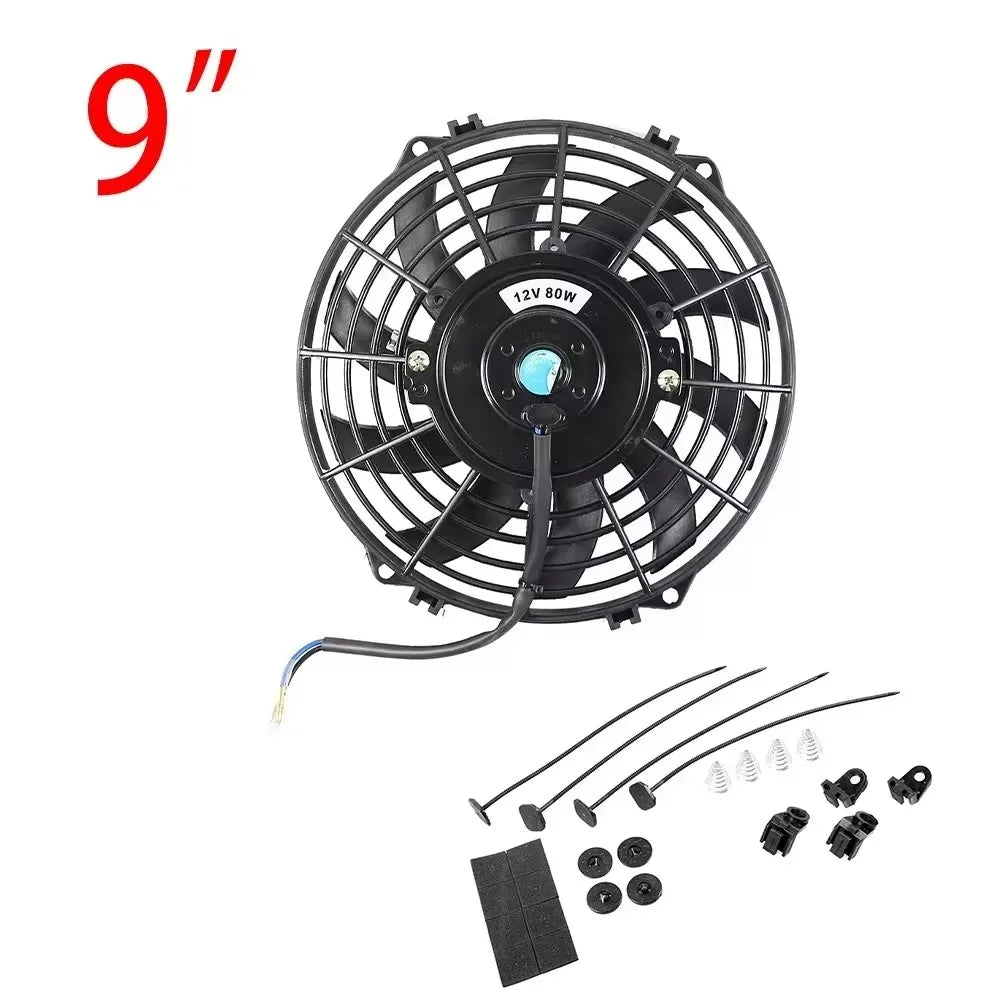 Univerzální 7/9/10/12/14/16 Inch 12V 80W Auto Radiátor Chlazení Fan Blade - elektrické klimatizace Ventilátor Kit 2100RPM