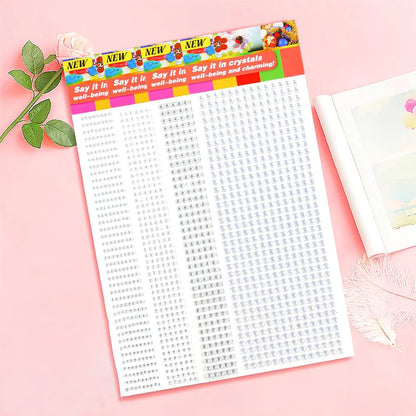 1040/900/504Ks Akrylová vrtačka DIY Crystal Shainstone Samolepky pro telefonní případy, karty a řemesel