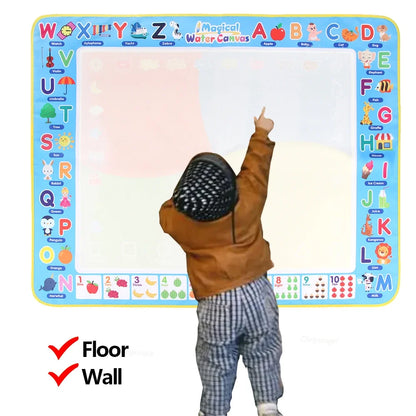 100x80CM Montessori Magic Drawing Board Reasonable Water Doodle Mat for Kids Educational Art & Pen Control Training