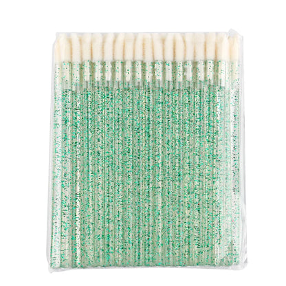 Lanjinglin 5/50 ks Jednorázové štětce štětce na rty Kartáčky na rty Aplikace na rtěnky a prodlužovací nástroj na řasy, profesionální doplňky pro krásu