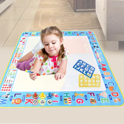 100x80CM Montessori Magic Drawing Board Reasonable Water Doodle Mat for Kids Educational Art & Pen Control Training
