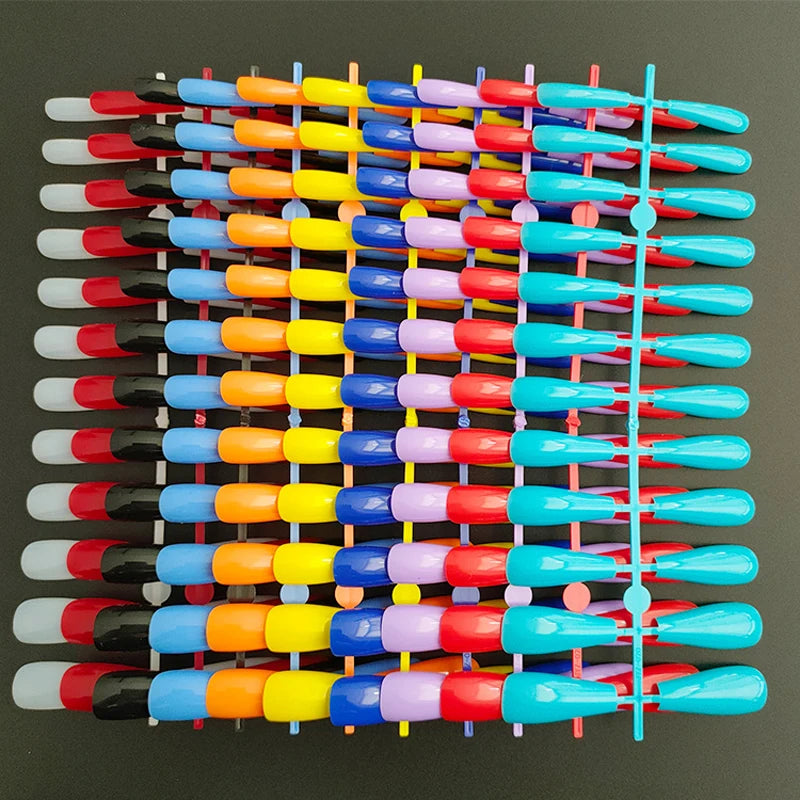 120ks Náhodné barvy rakve falešné nehty ? Plný obal stiskněte nehty tipy pro manikúru