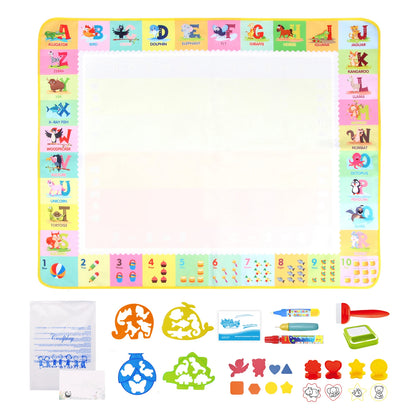 100x80CM Magic Water Drawing Mat Reasonable Doodle Board Montessori Educational Toy for Kids