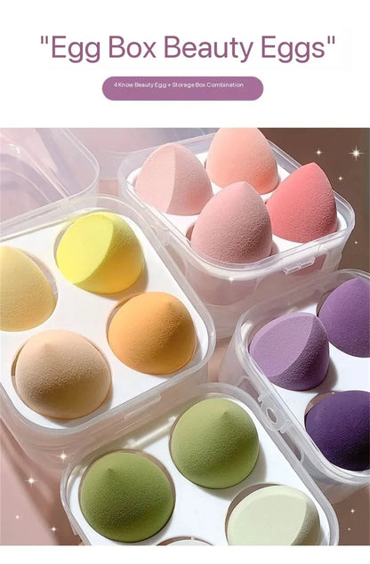 4PCS make-up Sponge Blender Beauty Egg Cosmetic Puff - Měkká nadace & Prachové houbičky pro ženy, profesionální nástroje krásy