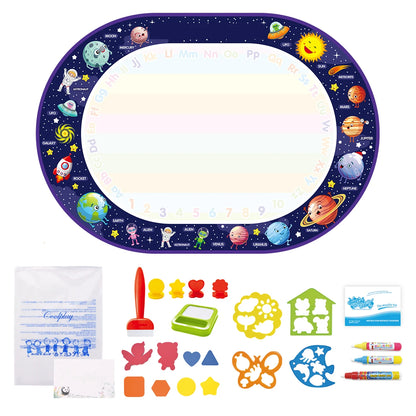 100x80CM Magic Water Drawing Mat Reasonable Doodle Board Montessori Educational Toy for Kids
