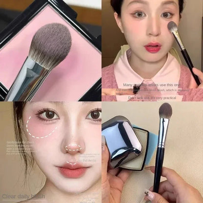 1/2PCS Broskvové srdce Broskvový kartáč malé ploché precizní kartáček na prášek, krém a tekuté Blush