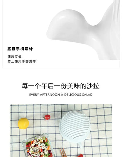 Zeleninový salát Chopper Bowl Multifunkční ovoce a zelenina Cutter, Slicer a Strainer pro kuchyni