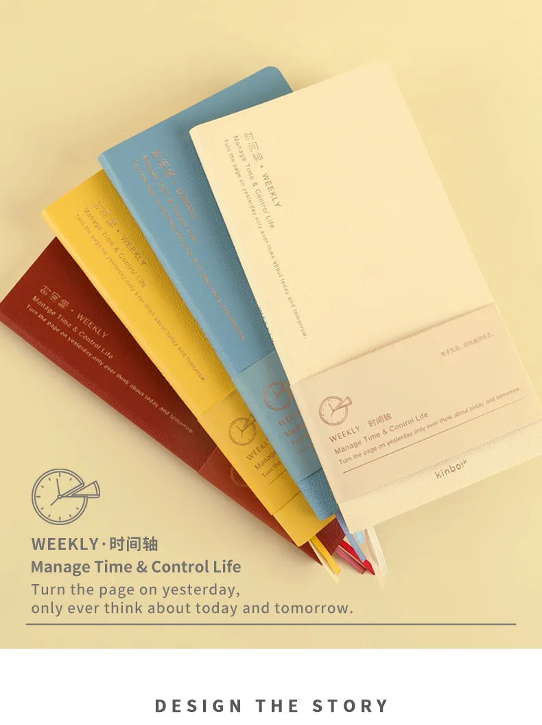 Kinbor Weekly Planner Notebook Undated Daily & Monthly Agenda Journa