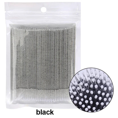 100PCS Čisticí kartáče na řasy Micro Cotton Swabs for Lash Extensions & Make-up Removal