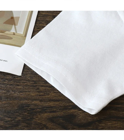 2-10Y Děti, čisté bavlněné krátké rukávy svetr tričko tričko - dětské kluci a dívky Letní topy