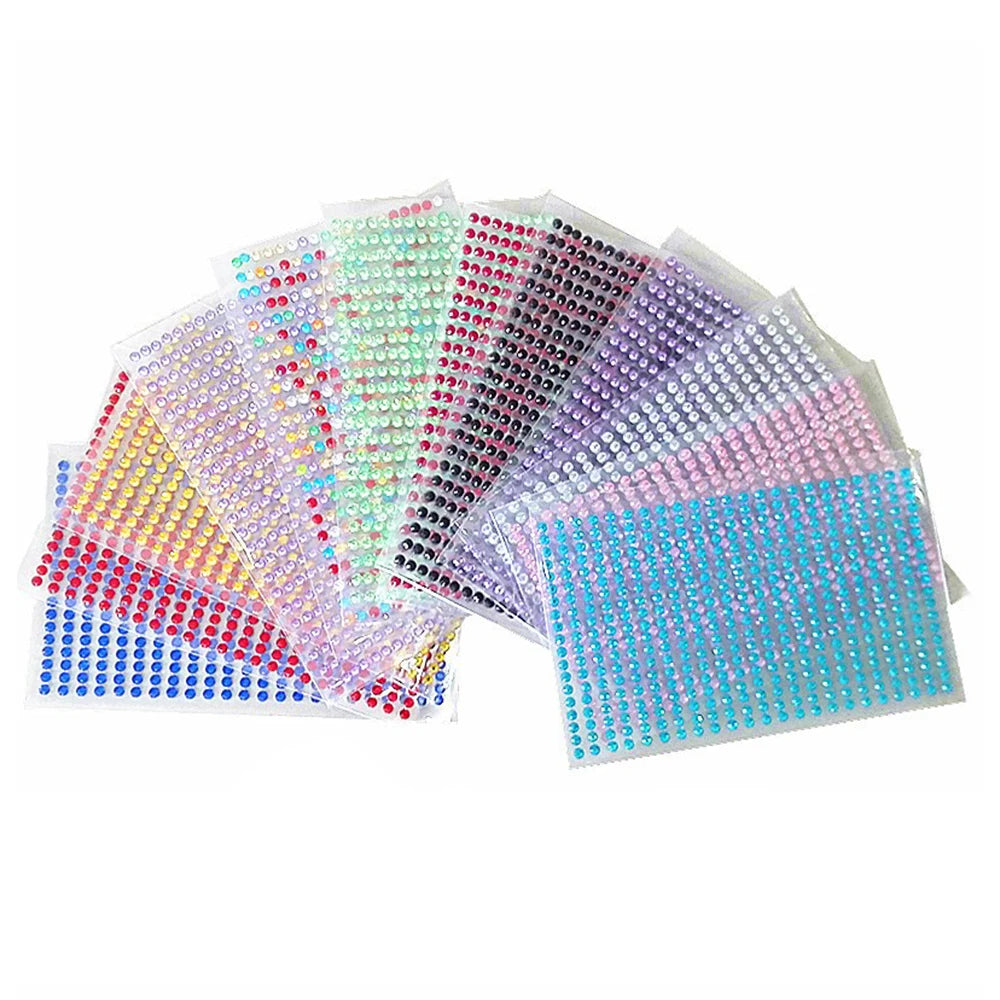 1040/900/504Ks Akrylová vrtačka DIY Crystal Shainstone Samolepky pro telefonní případy, karty a řemesel