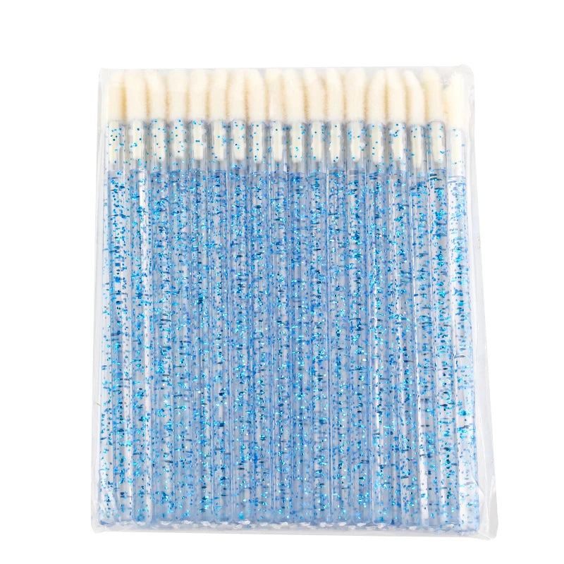 Lanjinglin 5/50 ks Jednorázové štětce štětce na rty Kartáčky na rty Aplikace na rtěnky a prodlužovací nástroj na řasy, profesionální doplňky pro krásu