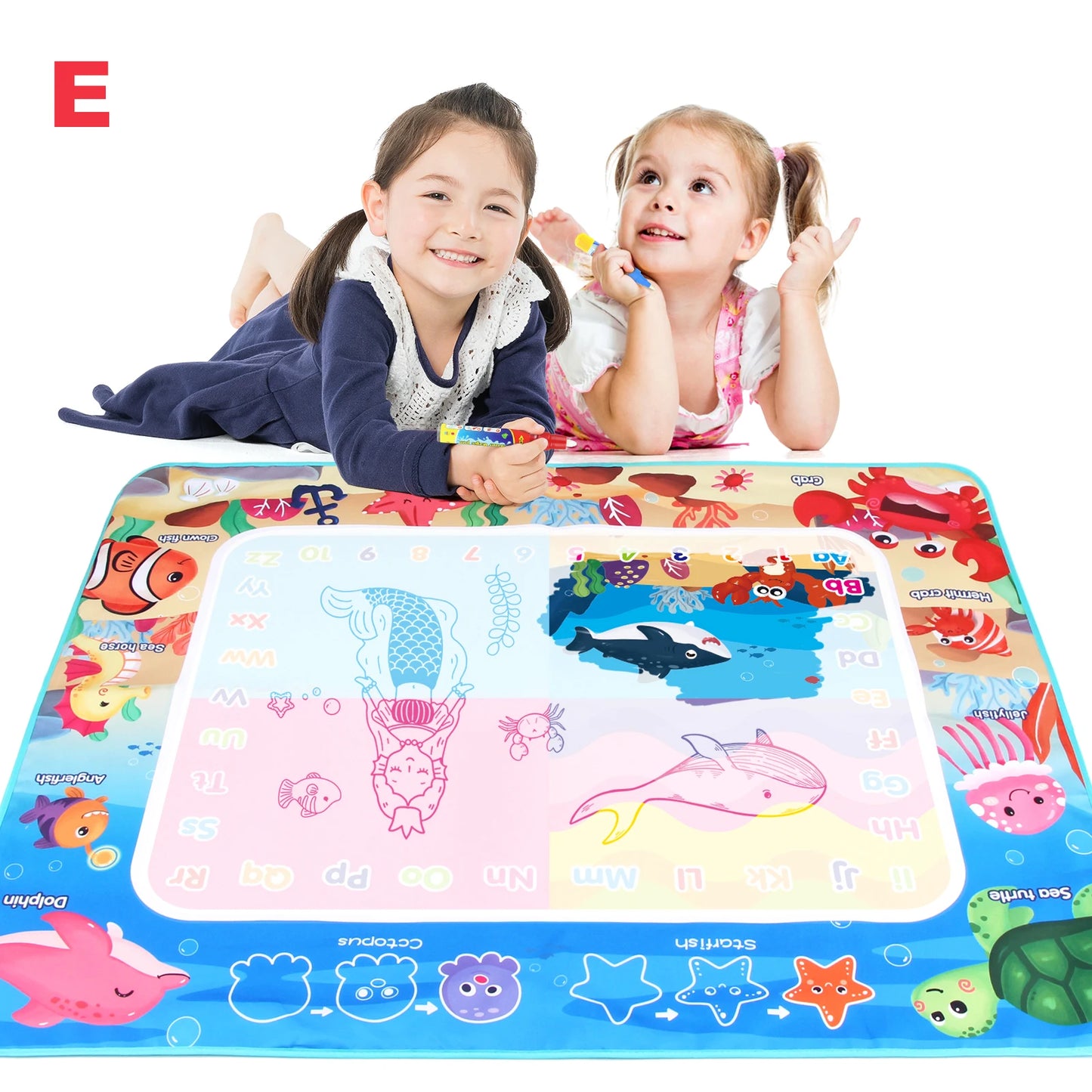 100x80CM Magic Water Drawing Mat Reasonable Doodle Board Montessori Educational Toy for Kids