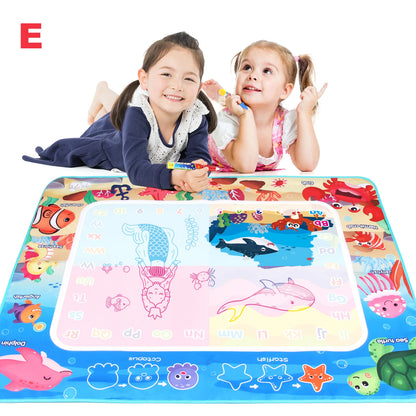 100x80CM Magic Water Drawing Mat Reasonable Doodle Board Montessori Educational Toy for Kids