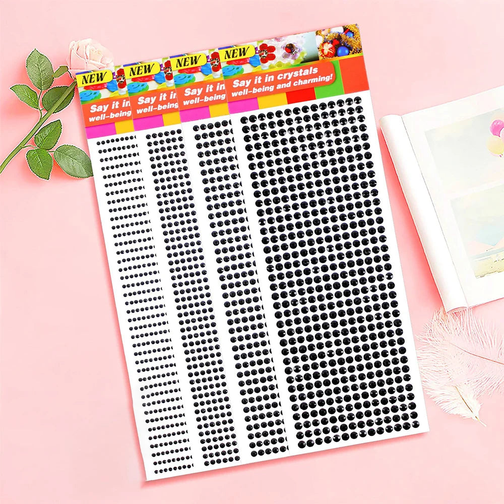 1040/900/504Ks Akrylová vrtačka DIY Crystal Shainstone Samolepky pro telefonní případy, karty a řemesel