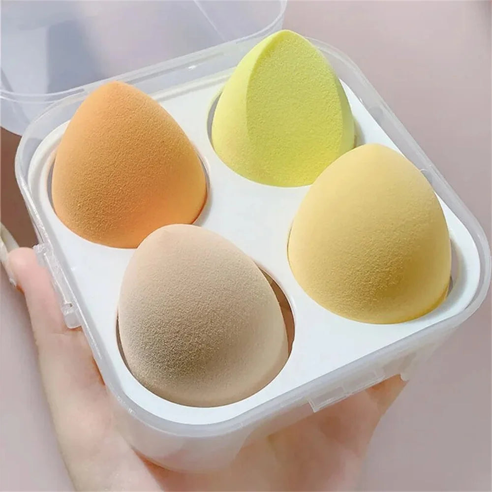 4PCS make-up Sponge Blender Beauty Egg Cosmetic Puff - Měkká nadace & Prachové houbičky pro ženy, profesionální nástroje krásy