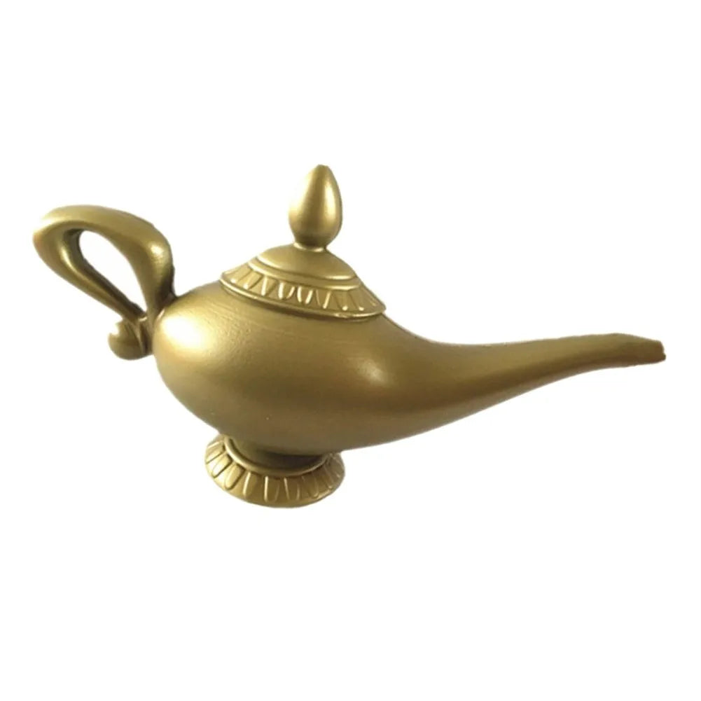 Aladdin Genie Lampy Kostýmy Prop Vintage Dekorativní čaj, Retro Magic Lamp Ornament pro Halloween, Vánoční a Party Dekorace