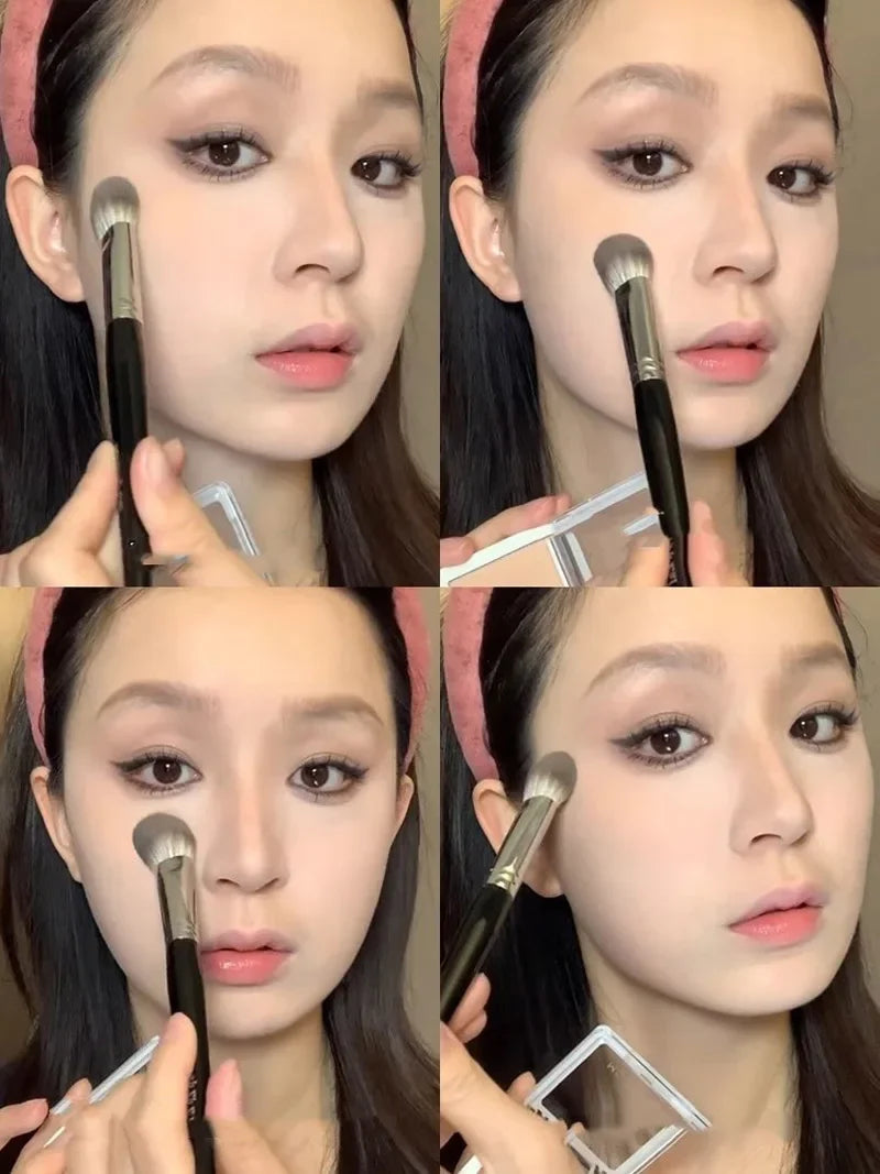 1/2PCS Broskvové srdce Broskvový kartáč malé ploché precizní kartáček na prášek, krém a tekuté Blush