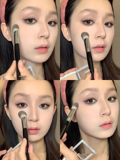 1/2PCS Broskvové srdce Broskvový kartáč malé ploché precizní kartáček na prášek, krém a tekuté Blush