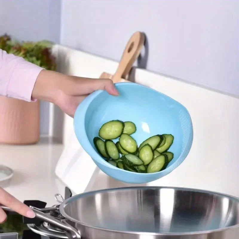 1PC Plastová rýže Sieve & Drain Košík s rukojetí Multi-Purpose Kuchyň Smyčcová mísa na mytí rýže, zeleniny a ovoce