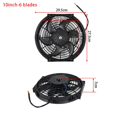 Univerzální 7/9/10/12/14/16 Inch 12V 80W Auto Radiátor Chlazení Fan Blade - elektrické klimatizace Ventilátor Kit 2100RPM