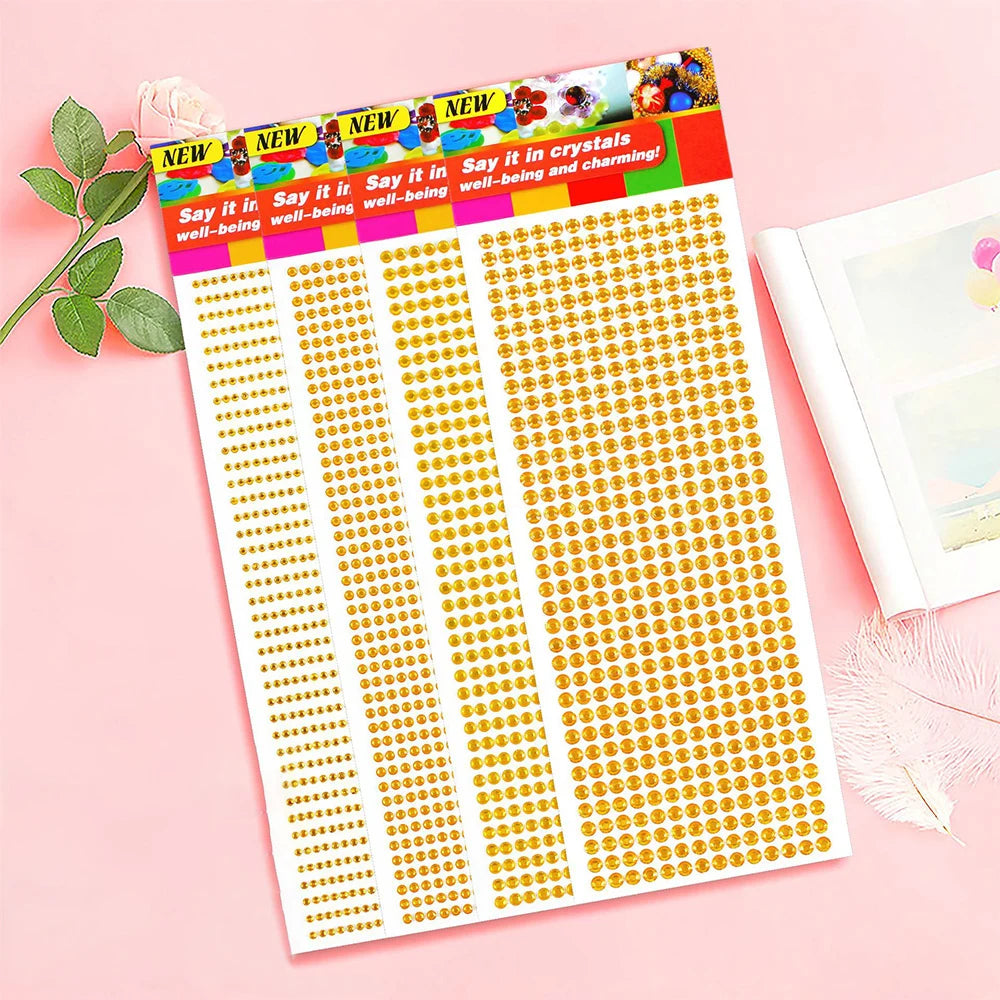 1040/900/504Ks Akrylová vrtačka DIY Crystal Shainstone Samolepky pro telefonní případy, karty a řemesel