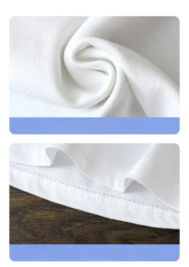 2-10Y Děti, čisté bavlněné krátké rukávy svetr tričko tričko - dětské kluci a dívky Letní topy