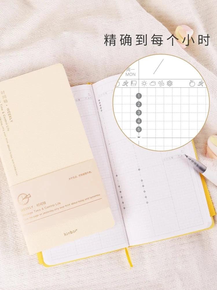 Kinbor Weekly Planner Notebook Undated Daily & Monthly Agenda Journa