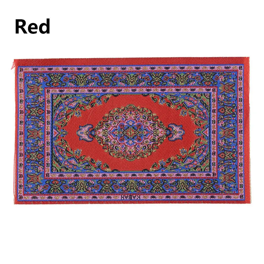 1:12 Scale Turkish Style Miniature Dollhouse Carpet – Floor Covering for Playing House & Doll Accessories