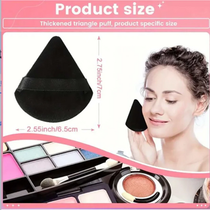 10-Piece Triangle Powder Powder Puff Set - vlhké a suché kosmetické houbičky pro volný prášek & Nadace