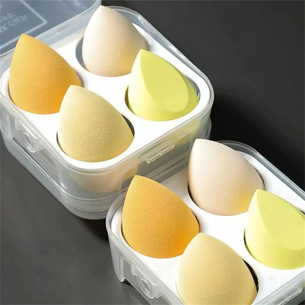4PCS make-up Sponge Blender Beauty Egg Cosmetic Puff - Měkká nadace & Prachové houbičky pro ženy, profesionální nástroje krásy